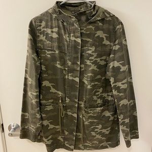 Camo Hooded Utility Jacket